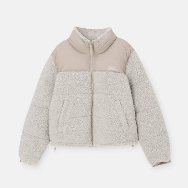 Faux shearling puffer